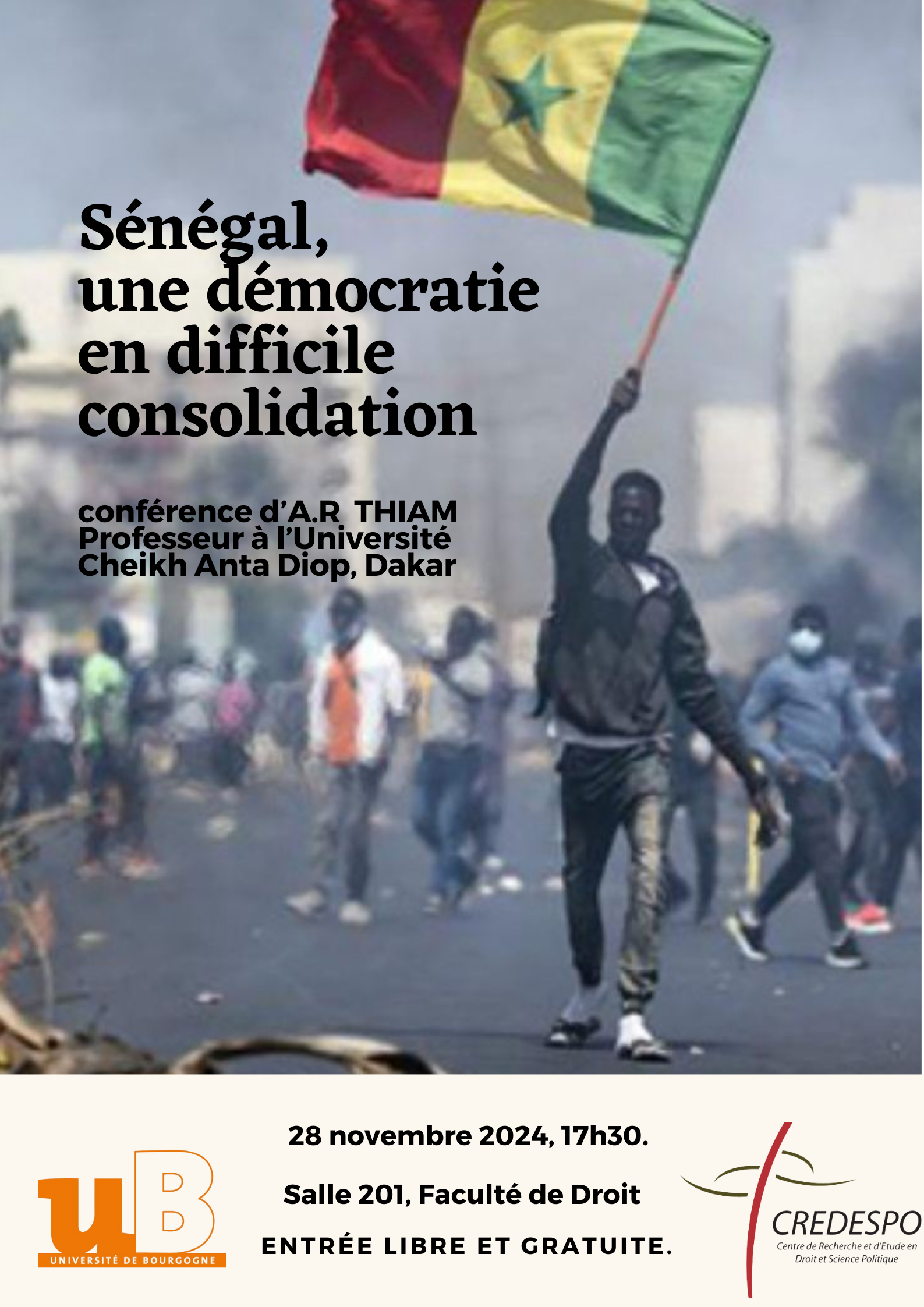 Affiche de la conférence sur le Sénégal