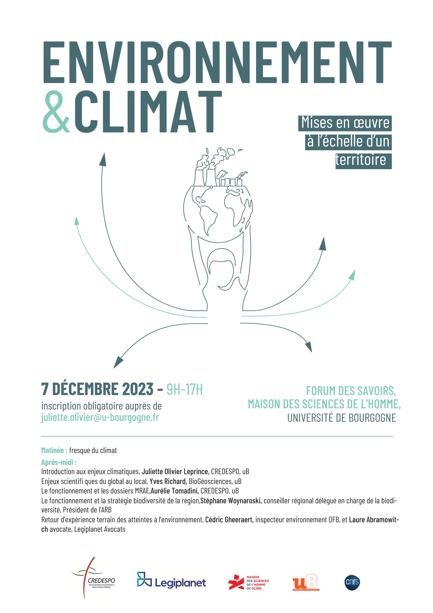 Affiche journée d'études sur l'environnement et le climat