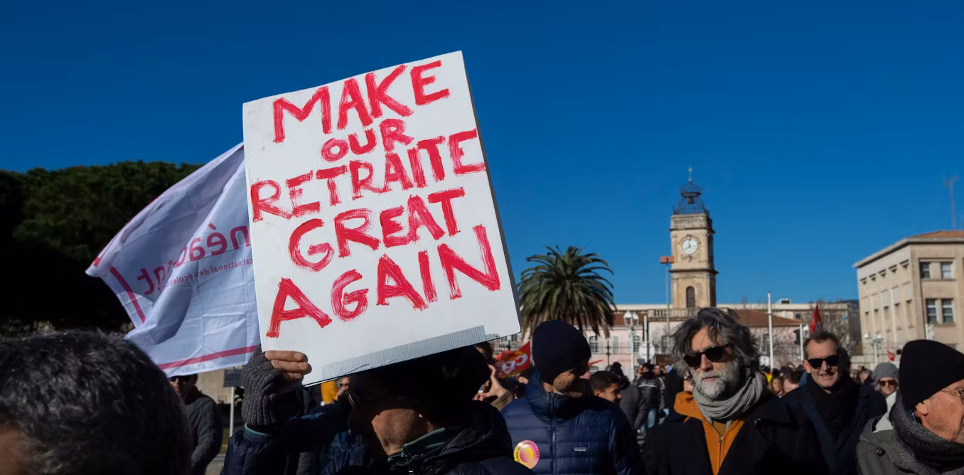 Image d'une manifestation contre la réforme des retraites